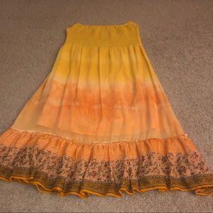 Free People - orange maxi - size small